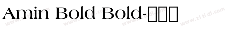Amin Bold Bold字体转换